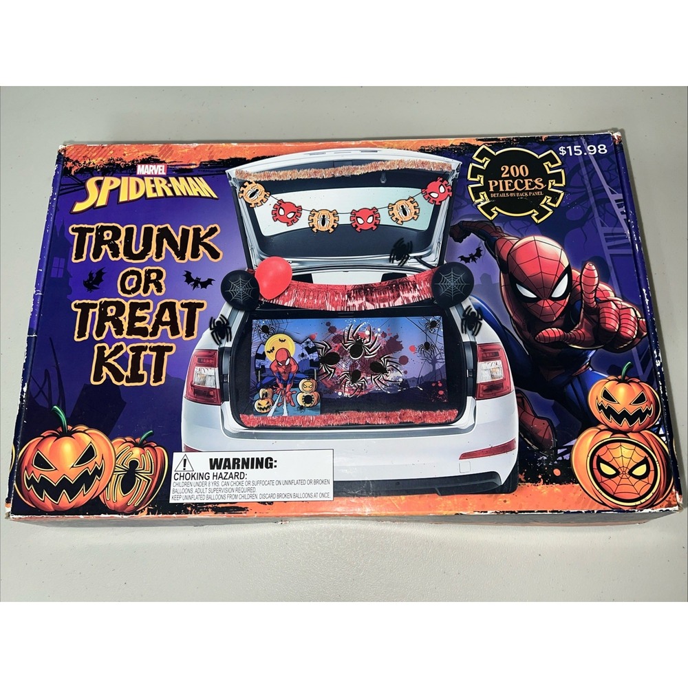 Marvel Spider-Man Halloween Trunk Or Treat Car Decoration‎ Kit - Picture 1 of 4